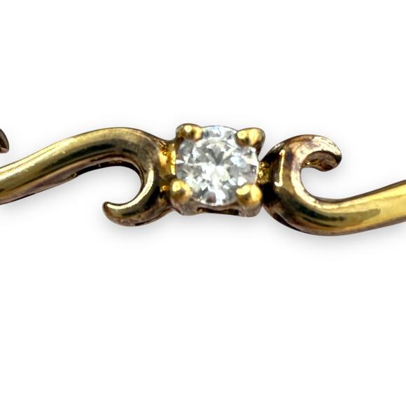 Gold tone sterling 925 bracelet sz7,5 - Picture 4 of 7